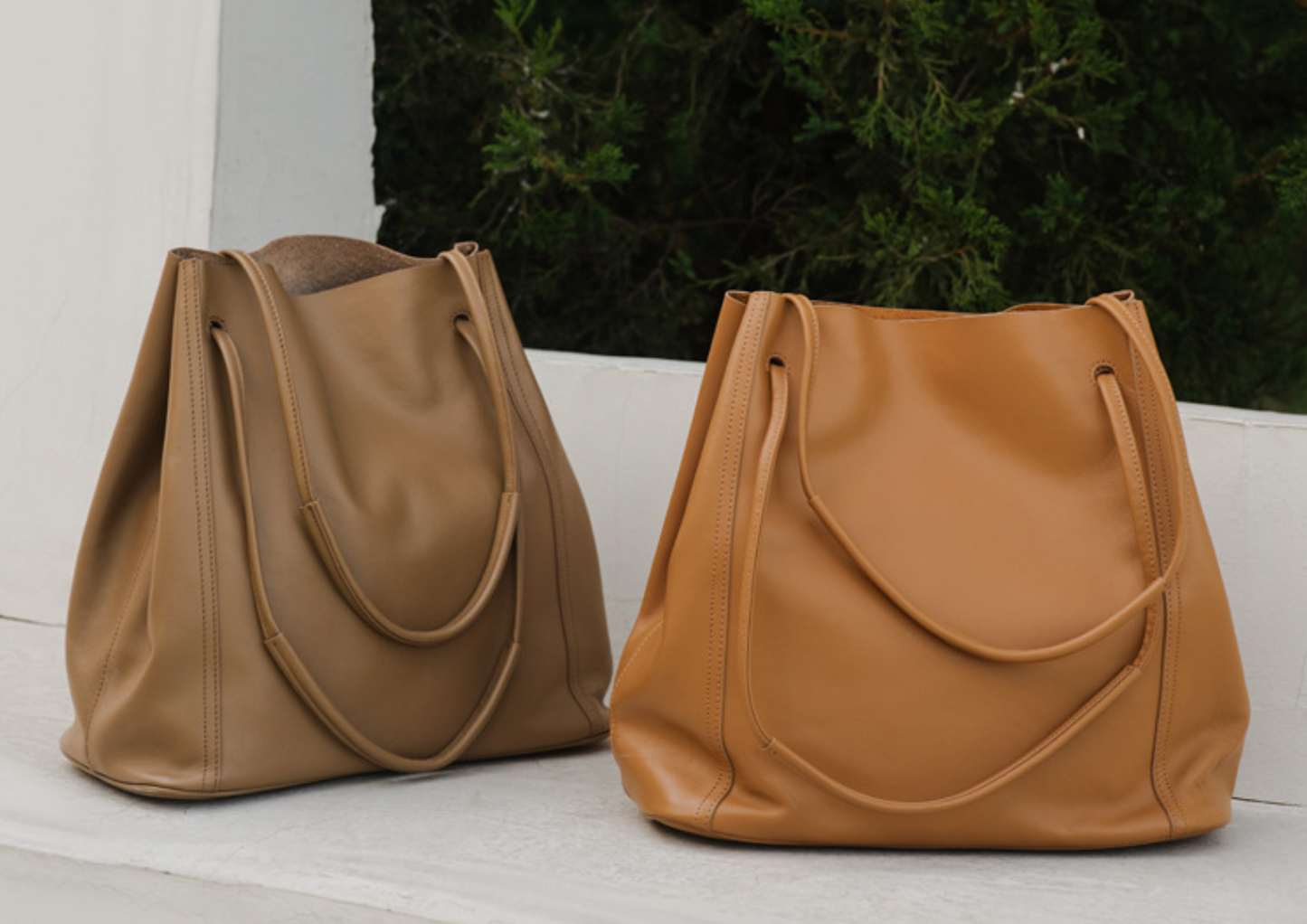 Vintage Women Leather Tote Bag Bucket Purse