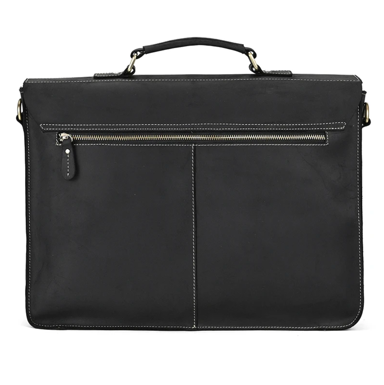 Men Leather Office Bag Brown Briefcase Laptop