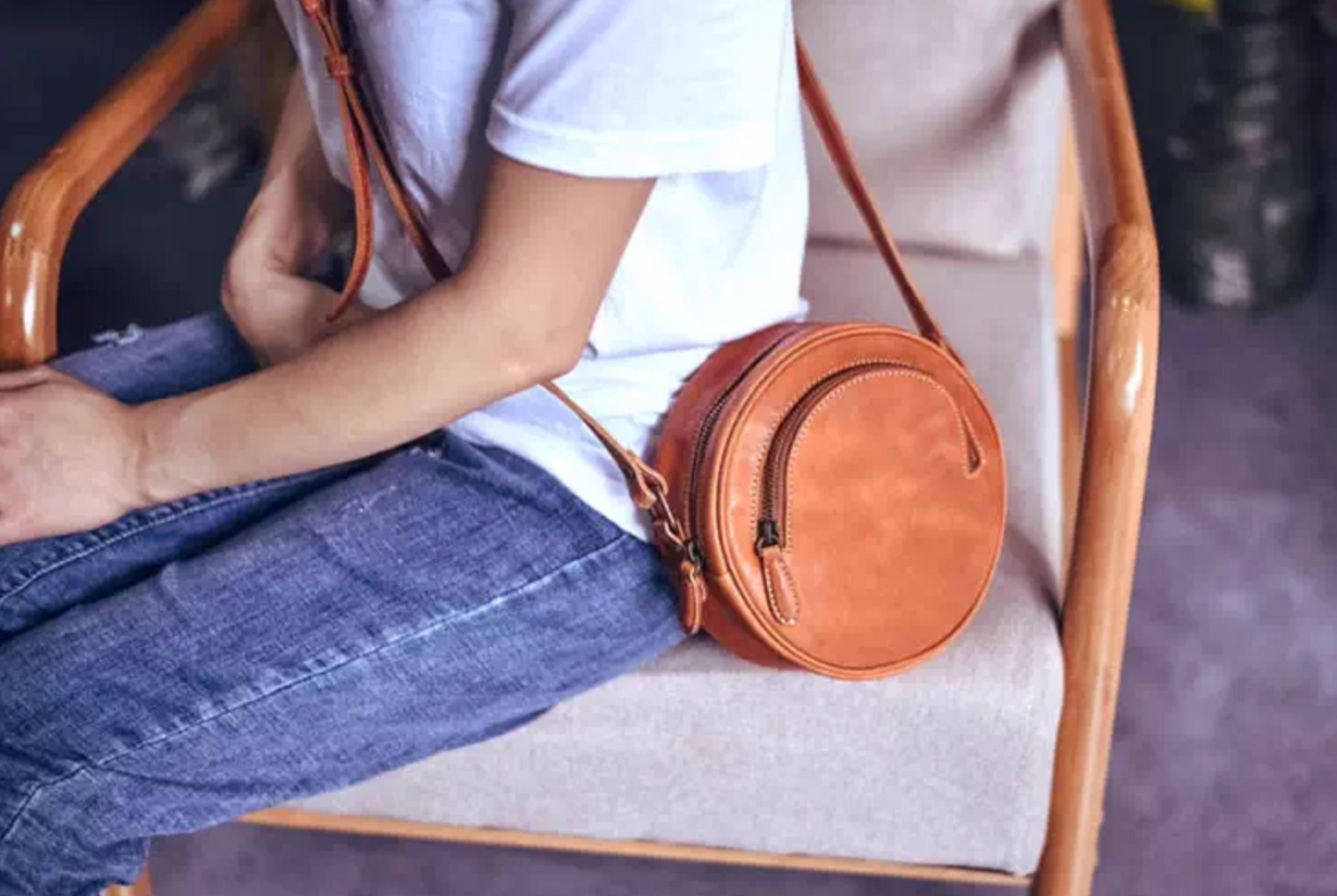 Women Leather Messenger Crossbody Office Bag Purse