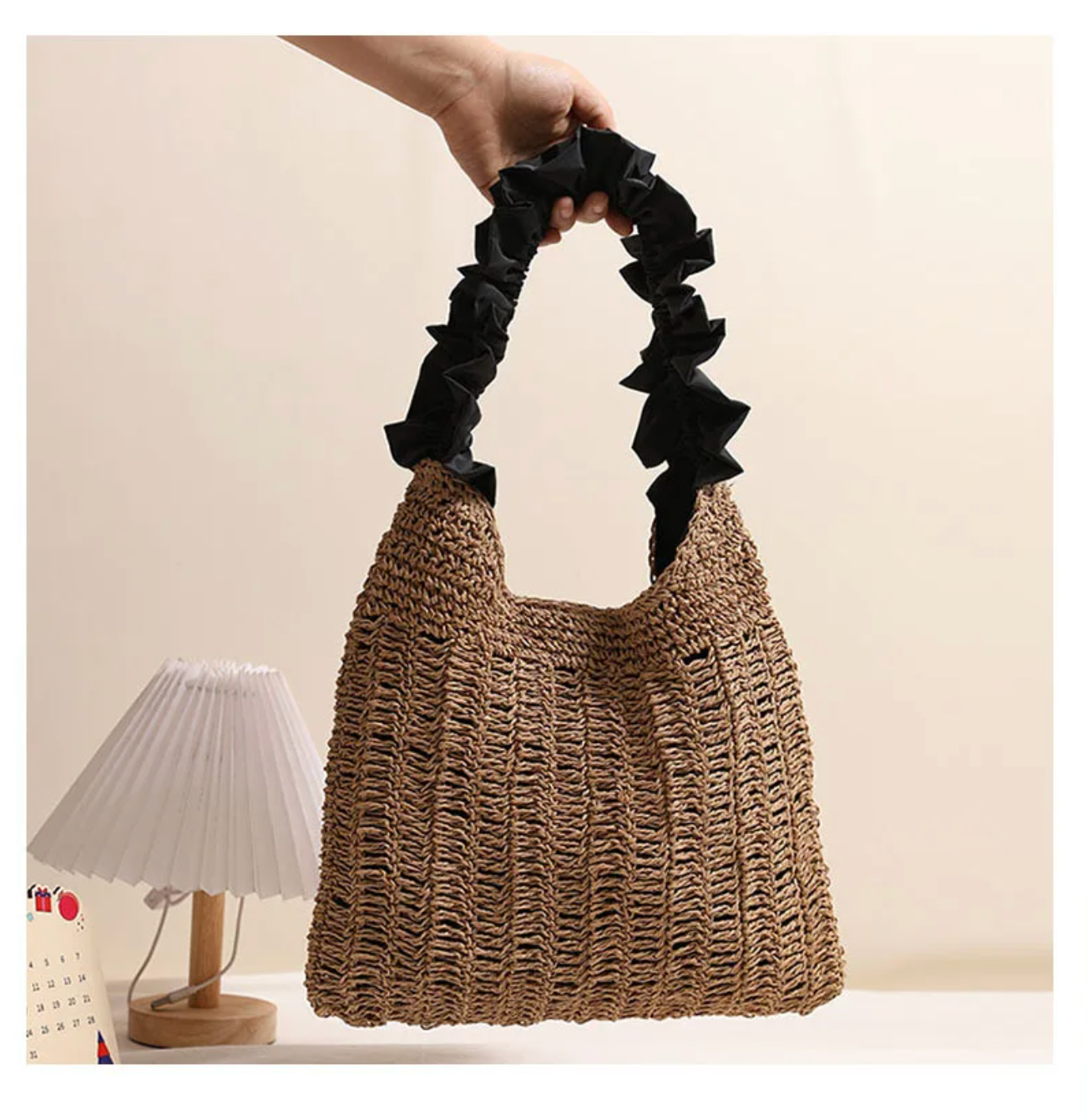 Lace Woven Shoulder Bag Beach Vacation Tote