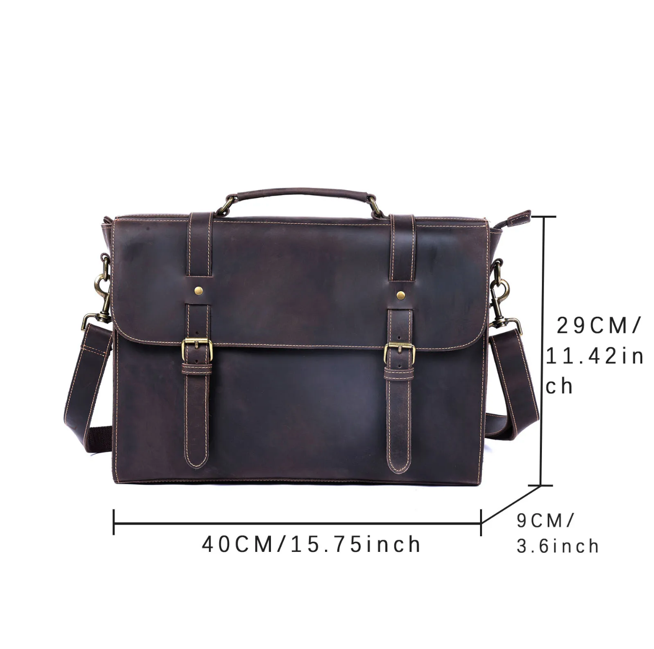 15 Inch Laptop Briefcase & Messenger Bag for Work