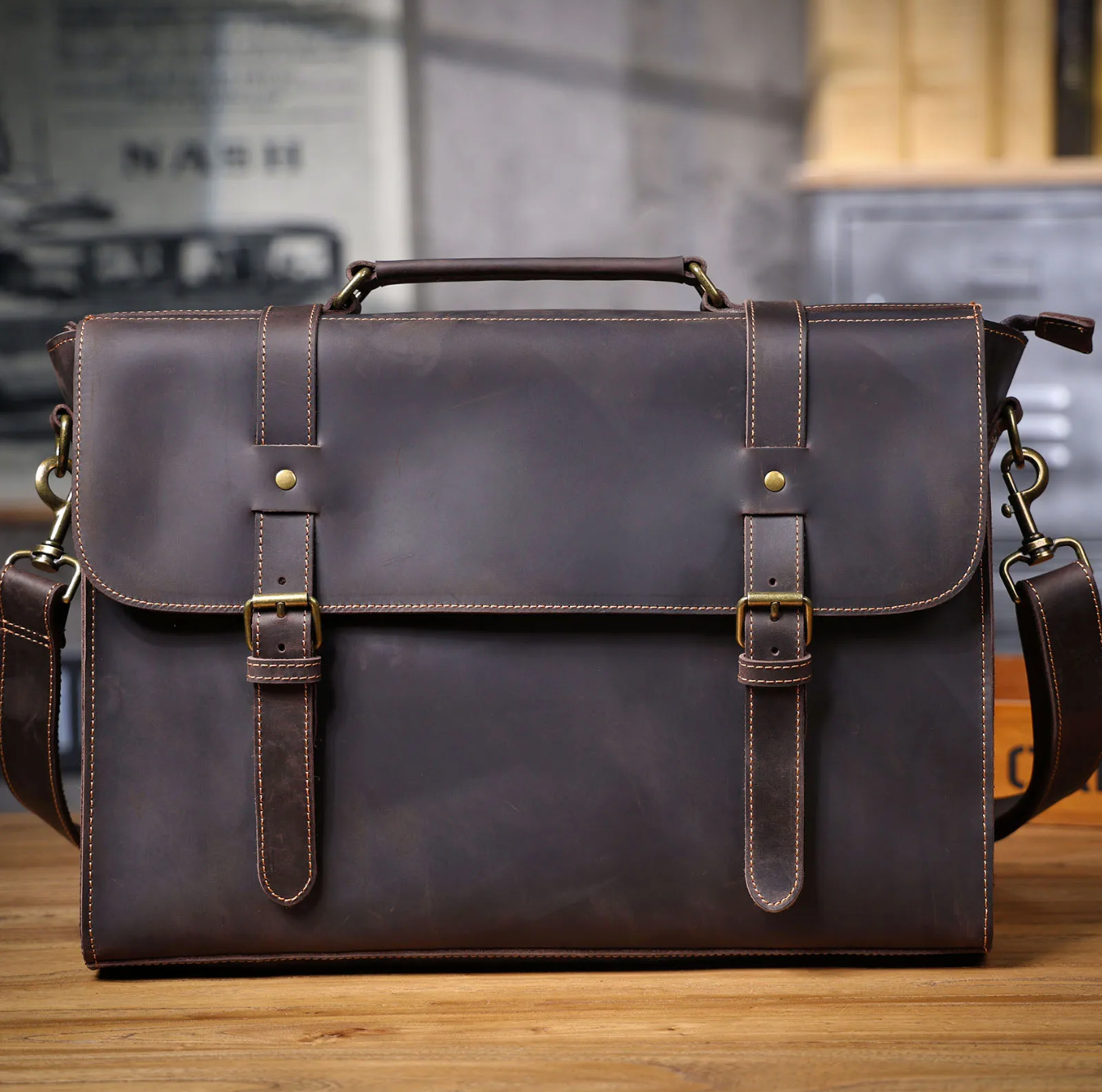15 Inch Laptop Briefcase & Messenger Bag for Work