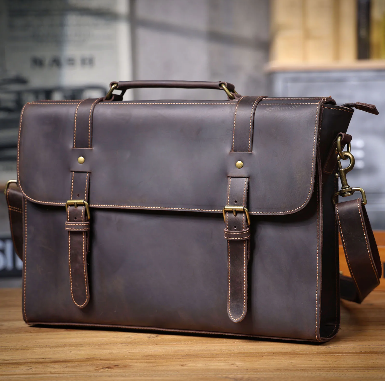 15 Inch Laptop Briefcase & Messenger Bag for Work