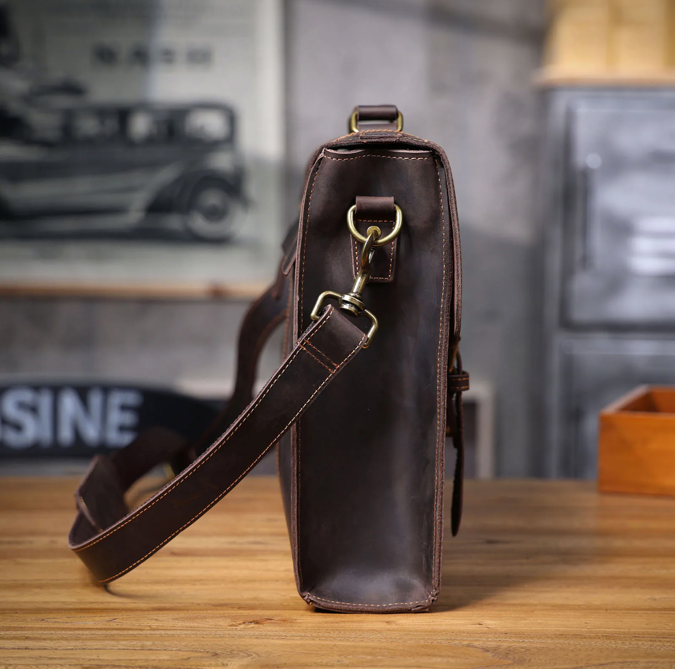 15 Inch Laptop Briefcase & Messenger Bag for Work