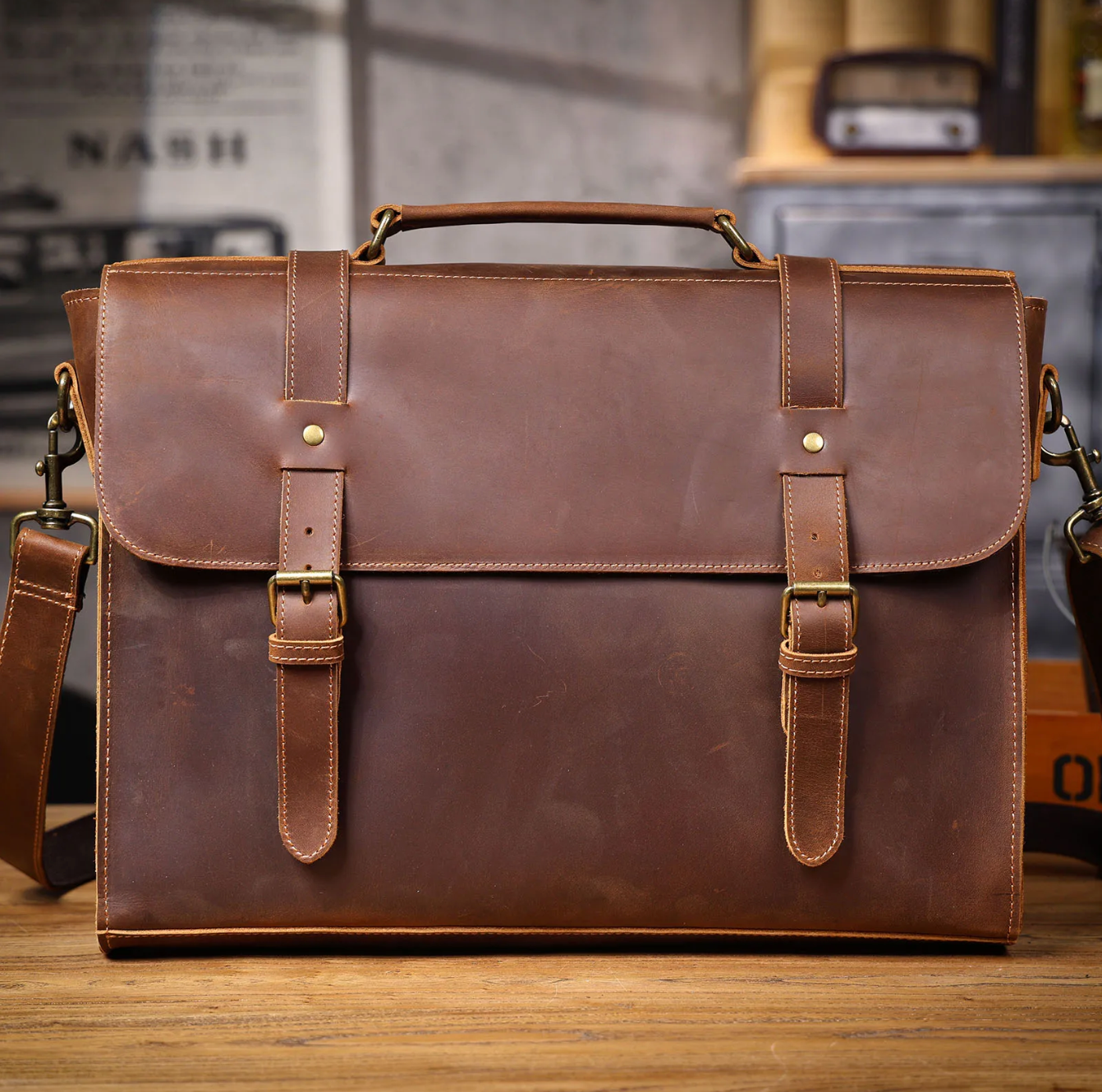 15 Inch Laptop Briefcase & Messenger Bag for Work