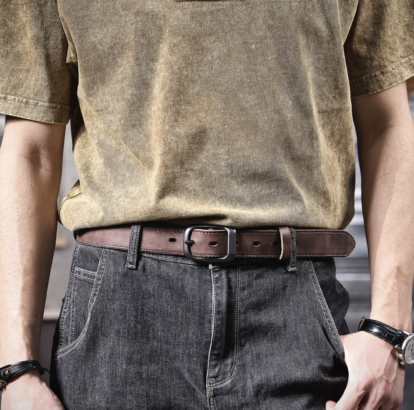 Genuine Italian Leather Men’s Belt