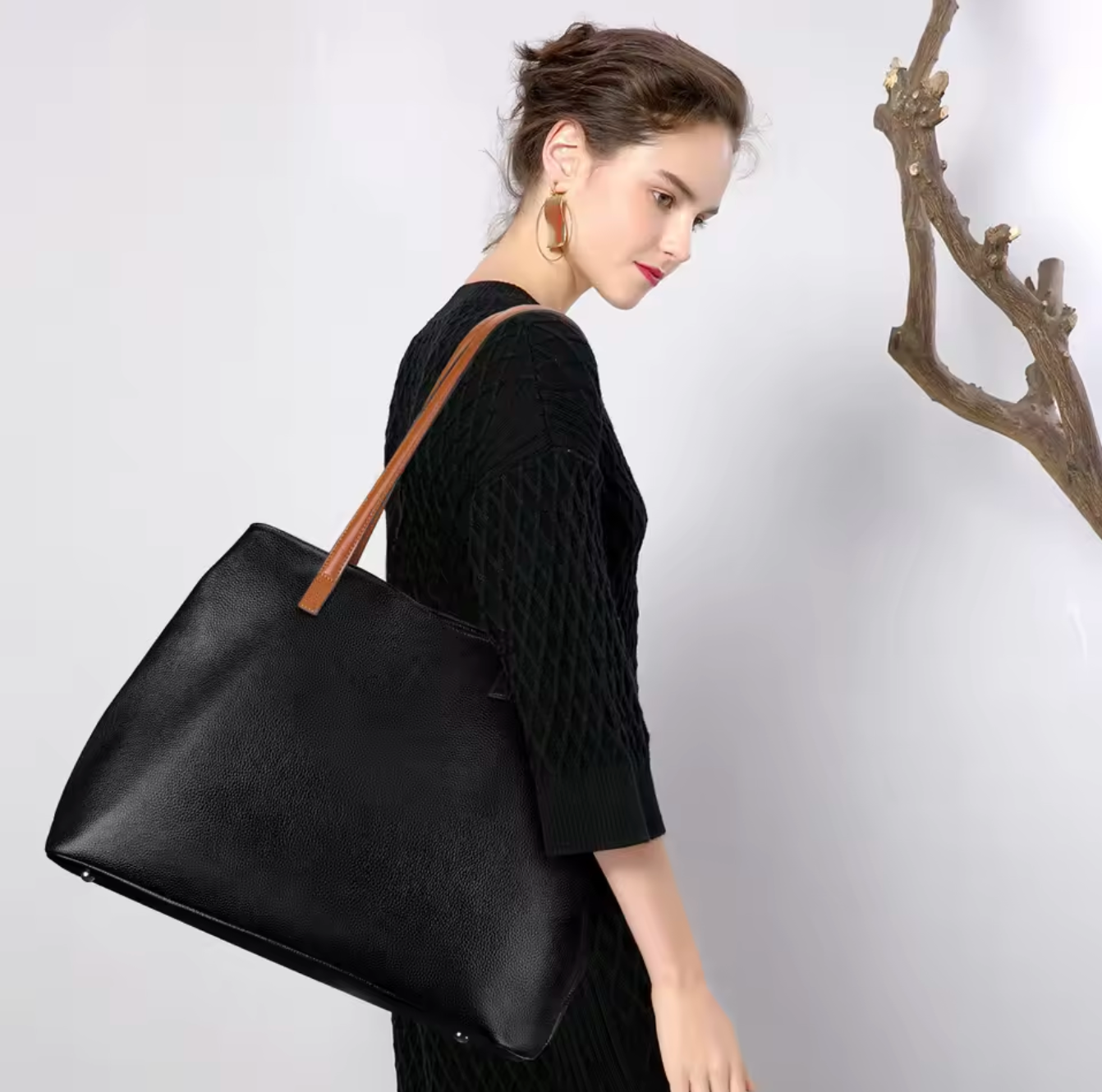 Women’s Genuine Leather Large Shoulder Bag