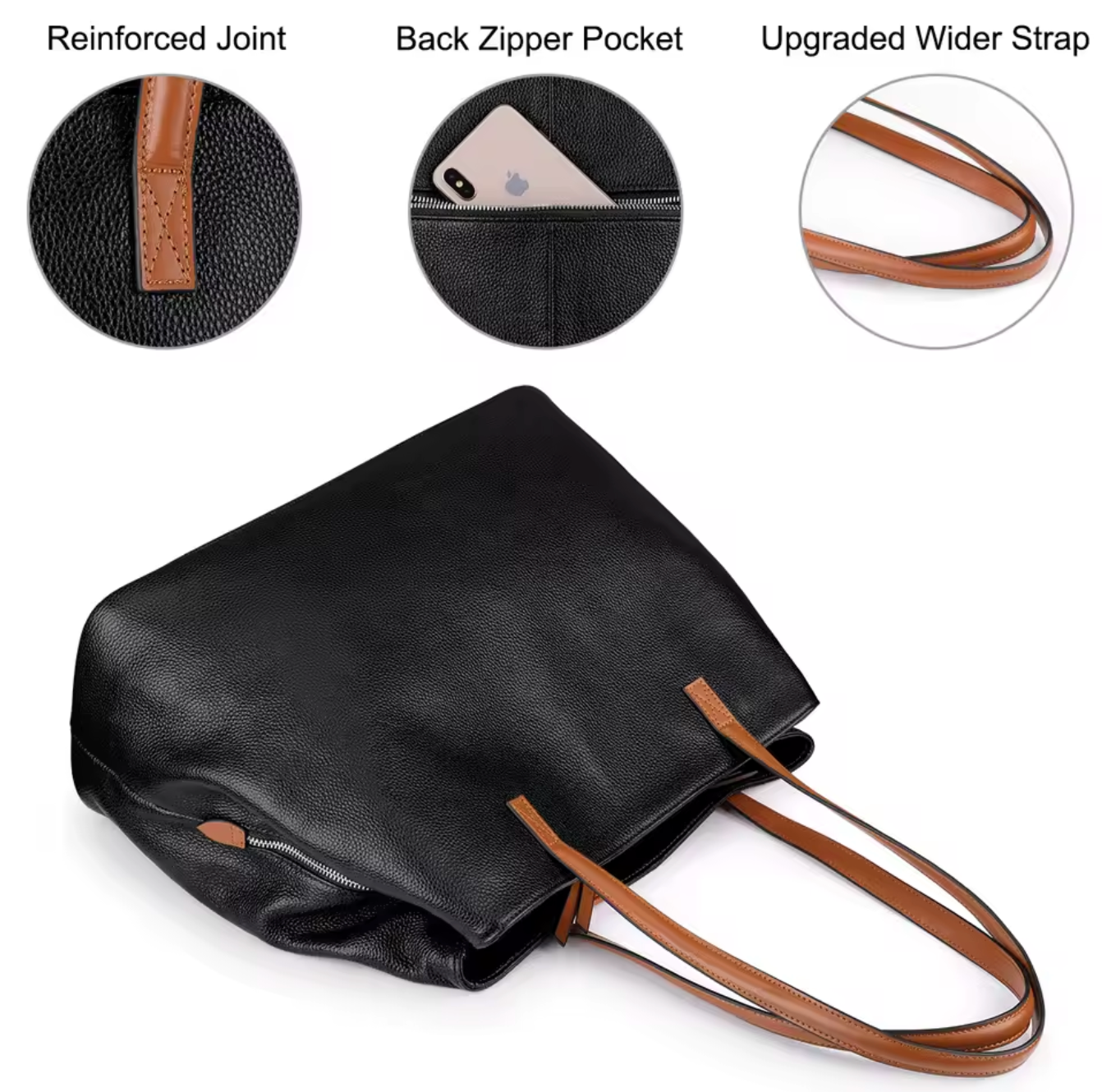 Women’s Genuine Leather Large Shoulder Bag