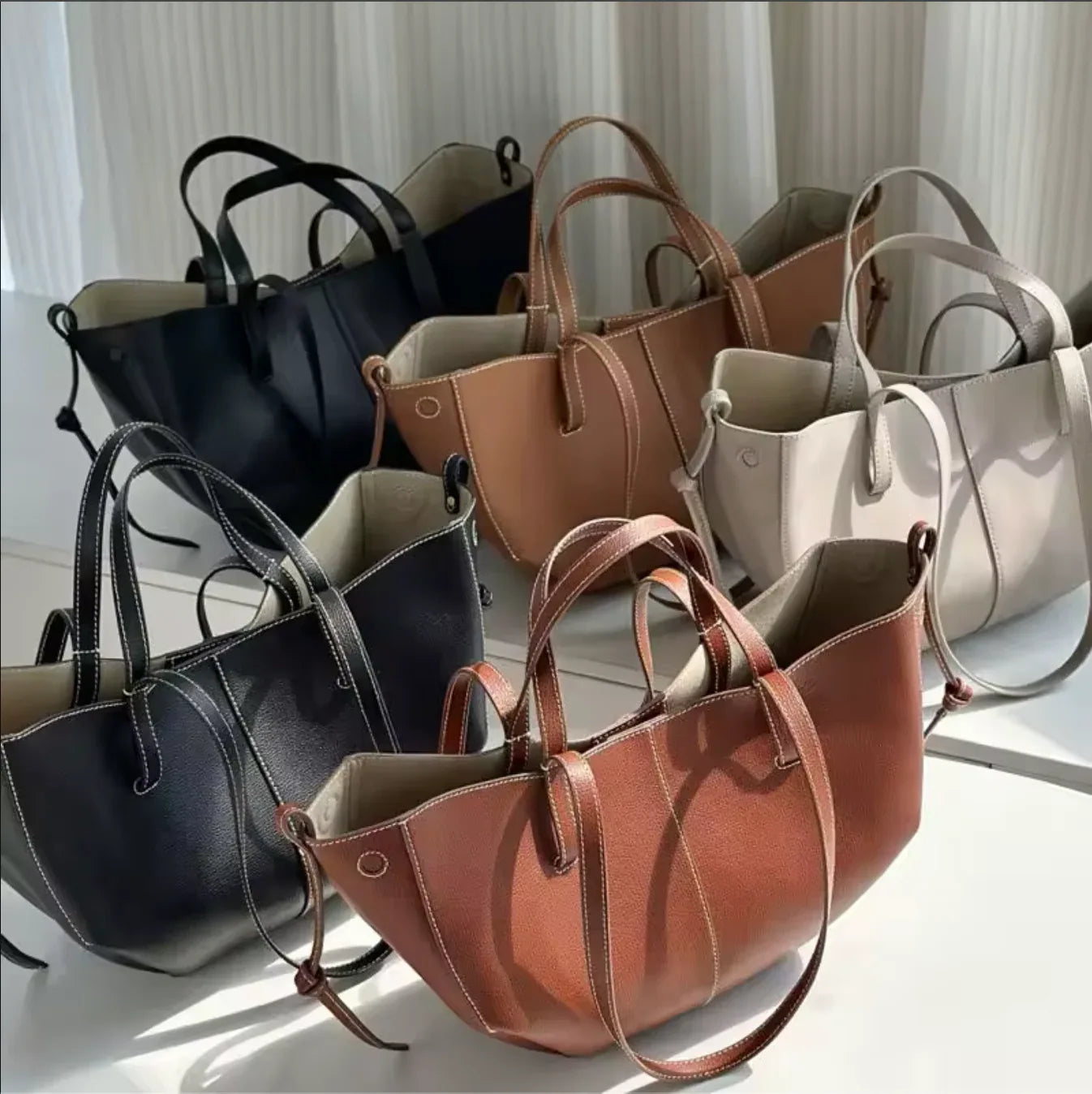 Women’s Genuine Leather Shoulder Tote Bag