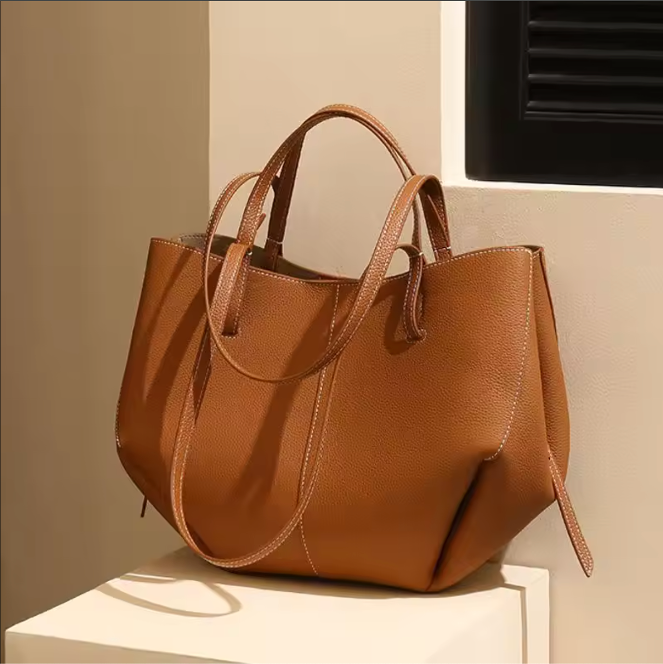 Women’s Genuine Leather Shoulder Tote Bag