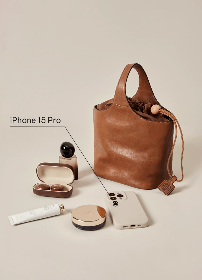 Women’s Genuine Leather Bucket Handbag Purse