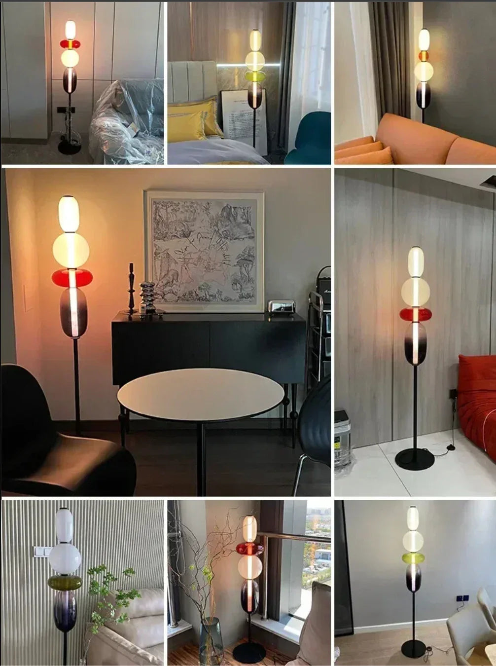 Nordic Design Colorful Glass Floor Lamp for Living Room