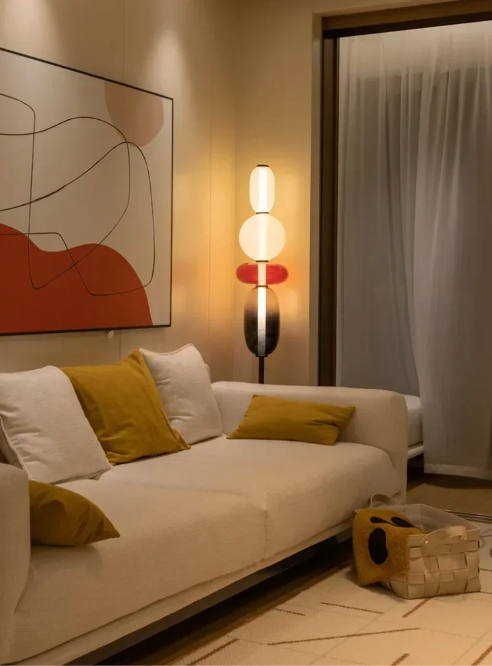 Nordic Design Colorful Glass Floor Lamp for Living Room