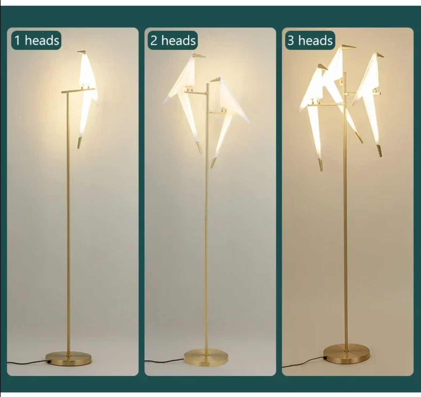 Bird Decoration LED Floor Lamp Modern Rustic Boho Standing Light