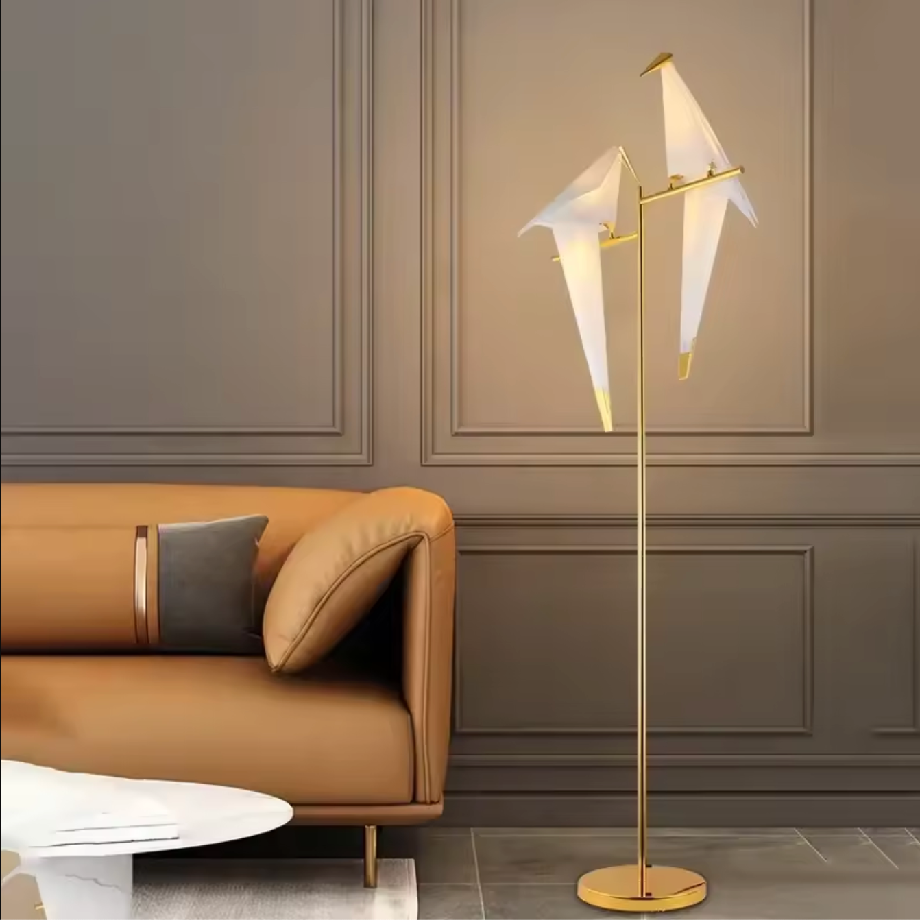 Bird Decoration LED Floor Lamp Modern Rustic Boho Standing Light
