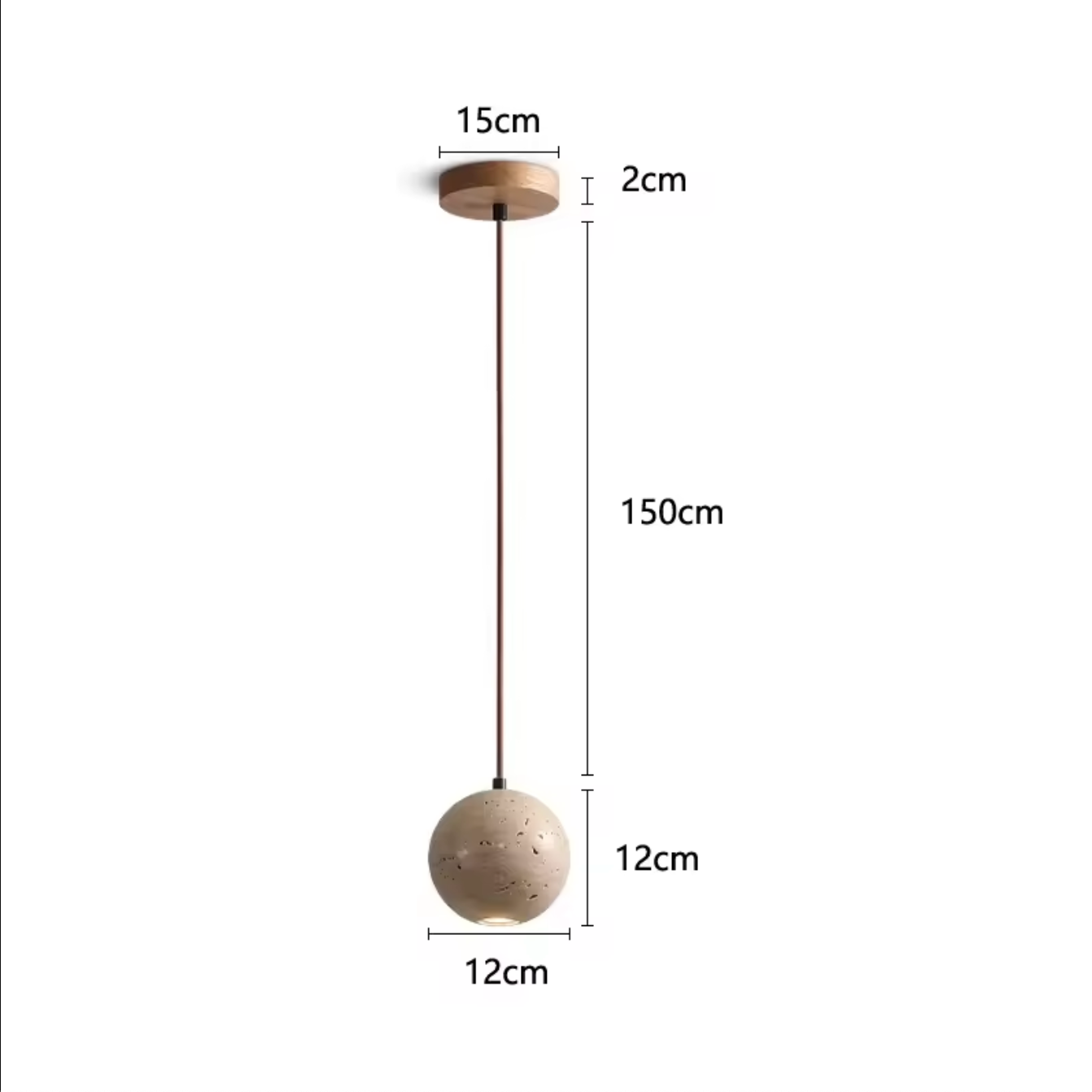 Cave Stone Ball Pendant Light LED Ceiling Lamp Chandelier