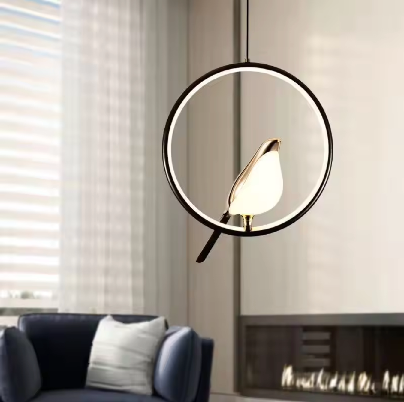 Magpie Bird LED Pendant Lamp Ceiling Chandelier