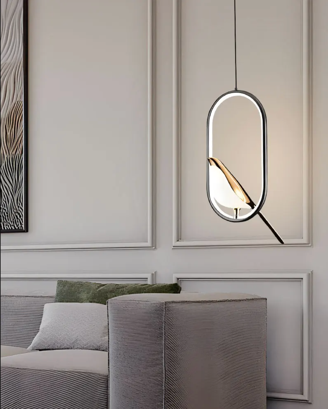 Magpie Bird LED Pendant Lamp Ceiling Chandelier