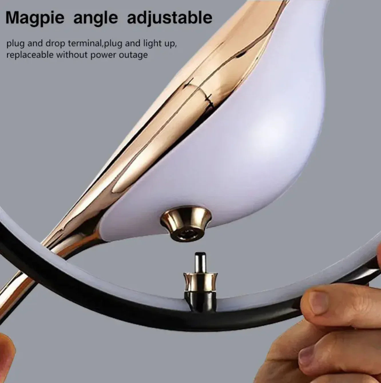 Magpie Bird LED Pendant Lamp Ceiling Chandelier