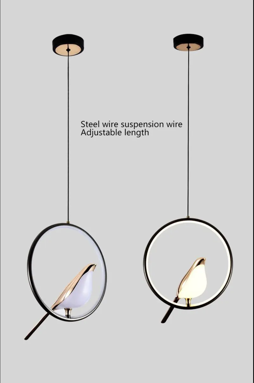 Magpie Bird LED Pendant Lamp Ceiling Chandelier