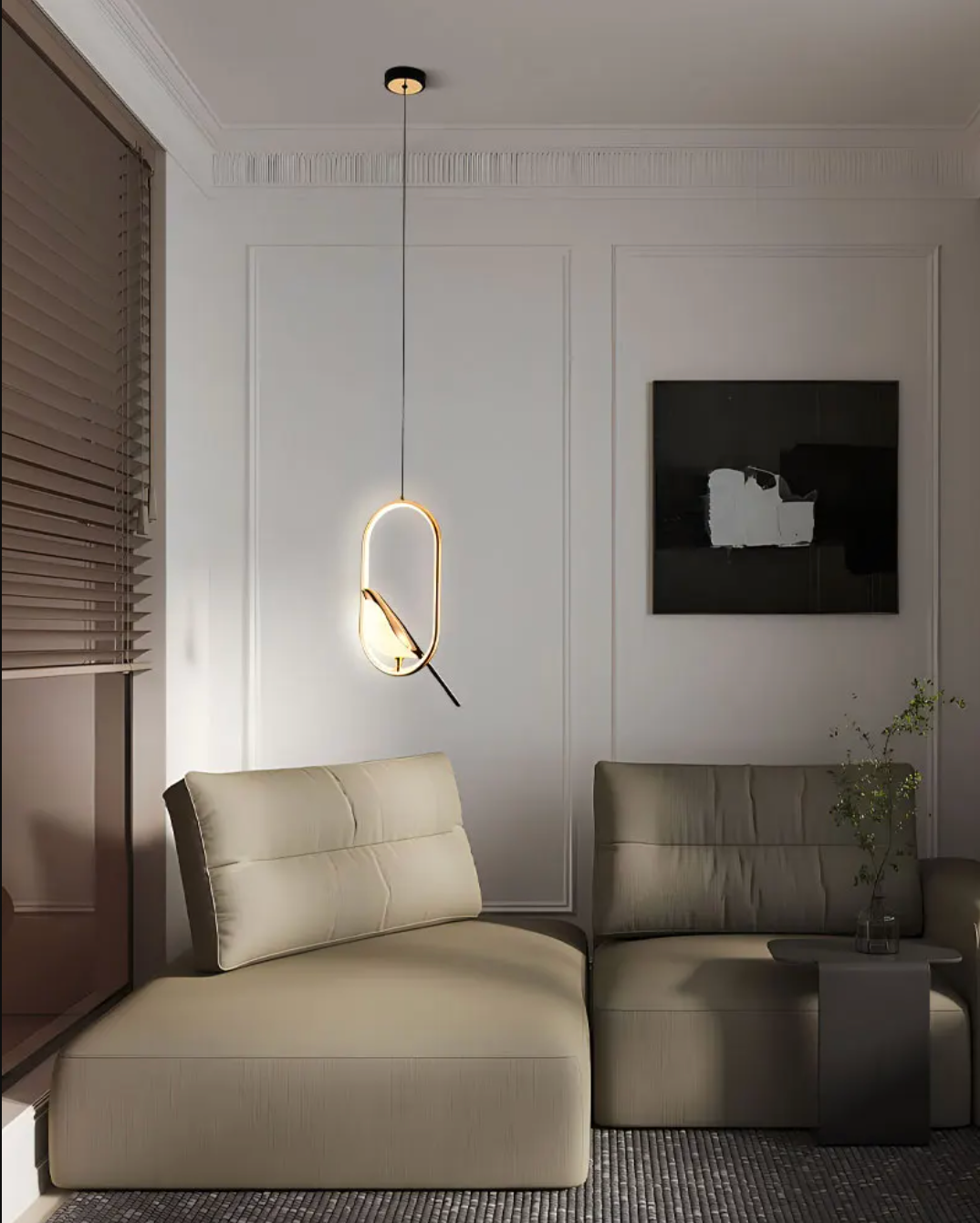 Magpie Bird LED Pendant Lamp Ceiling Chandelier