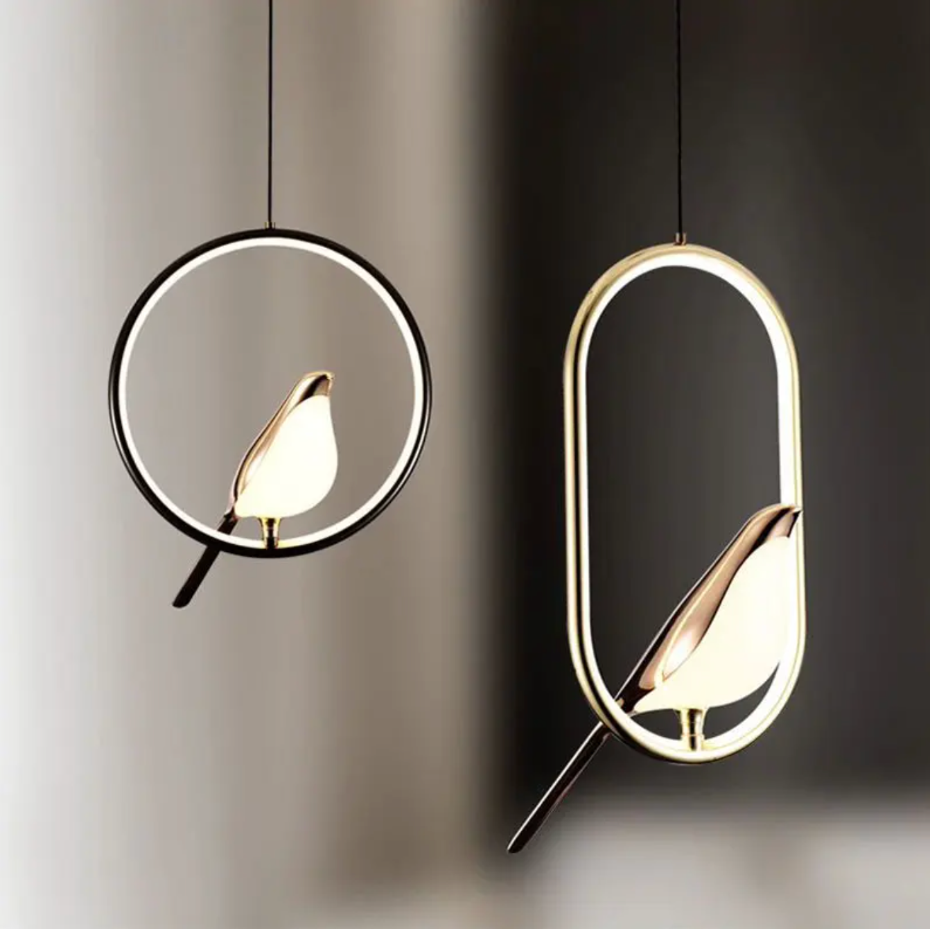 Magpie Bird LED Pendant Lamp Ceiling Chandelier