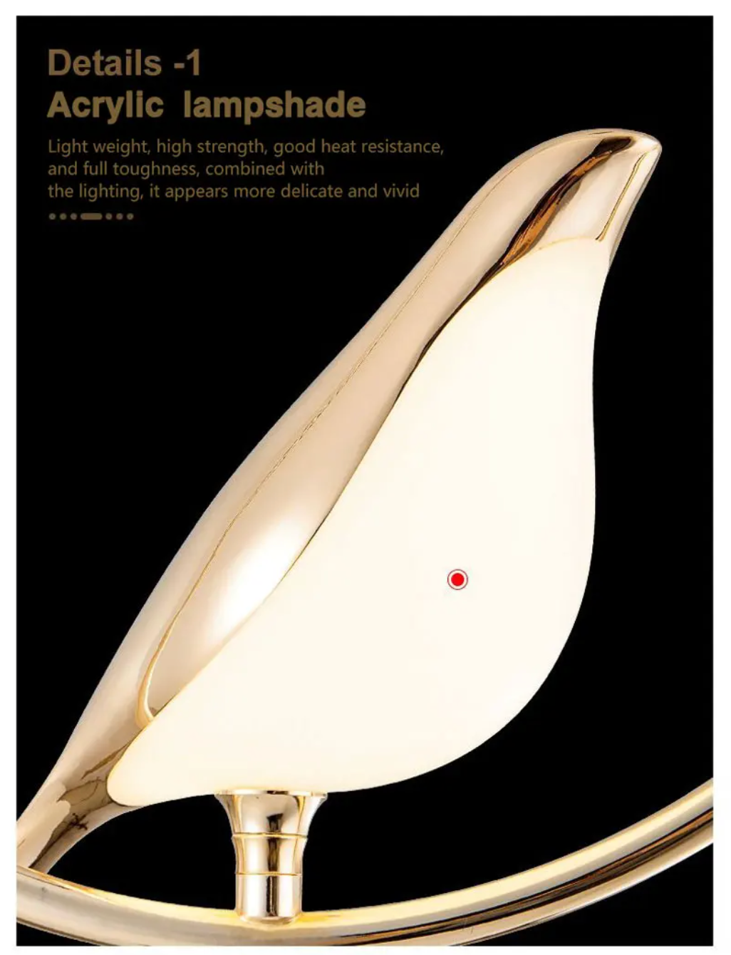Magpie Bird LED Pendant Lamp Ceiling Chandelier