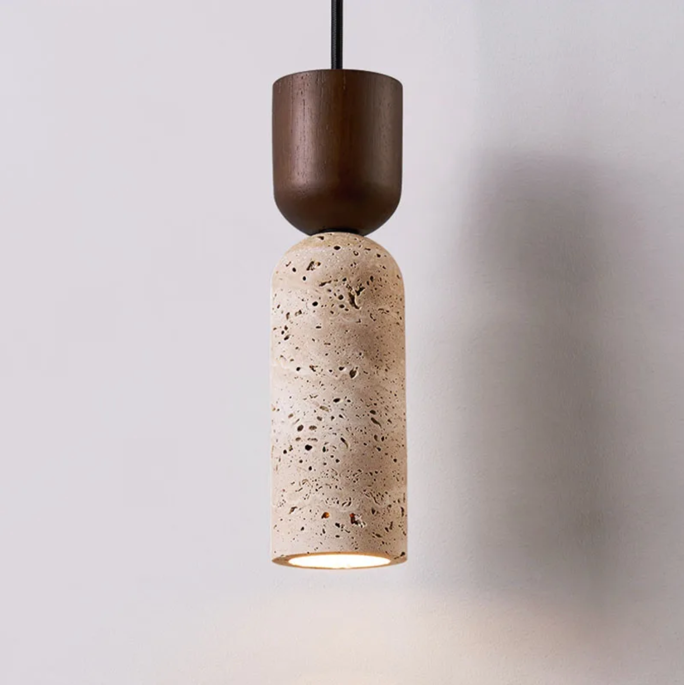 Japanese Wabi Sabi Stone Pendant Ceiling Lamp Chandelier