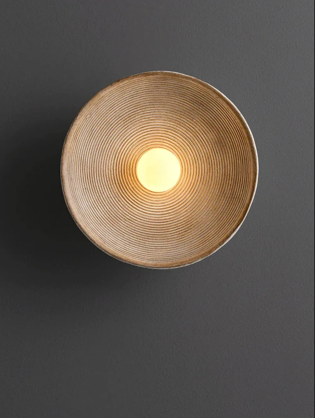 Indoor Ripple Round Wall Light for Bedroom, Living Room & Dining Room
