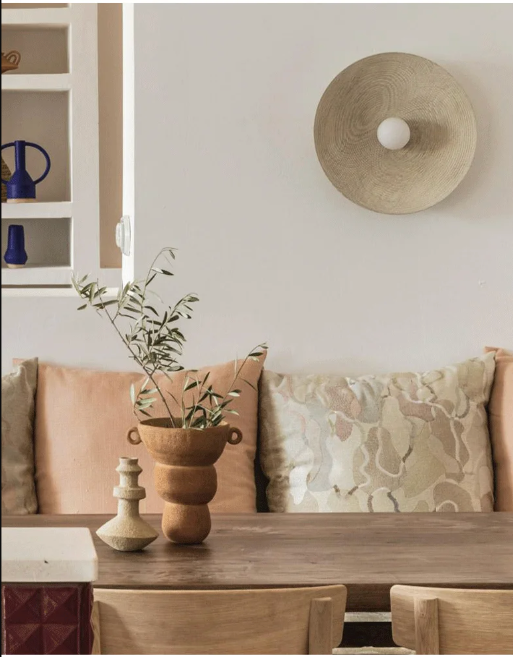 Indoor Ripple Round Wall Light for Bedroom, Living Room & Dining Room