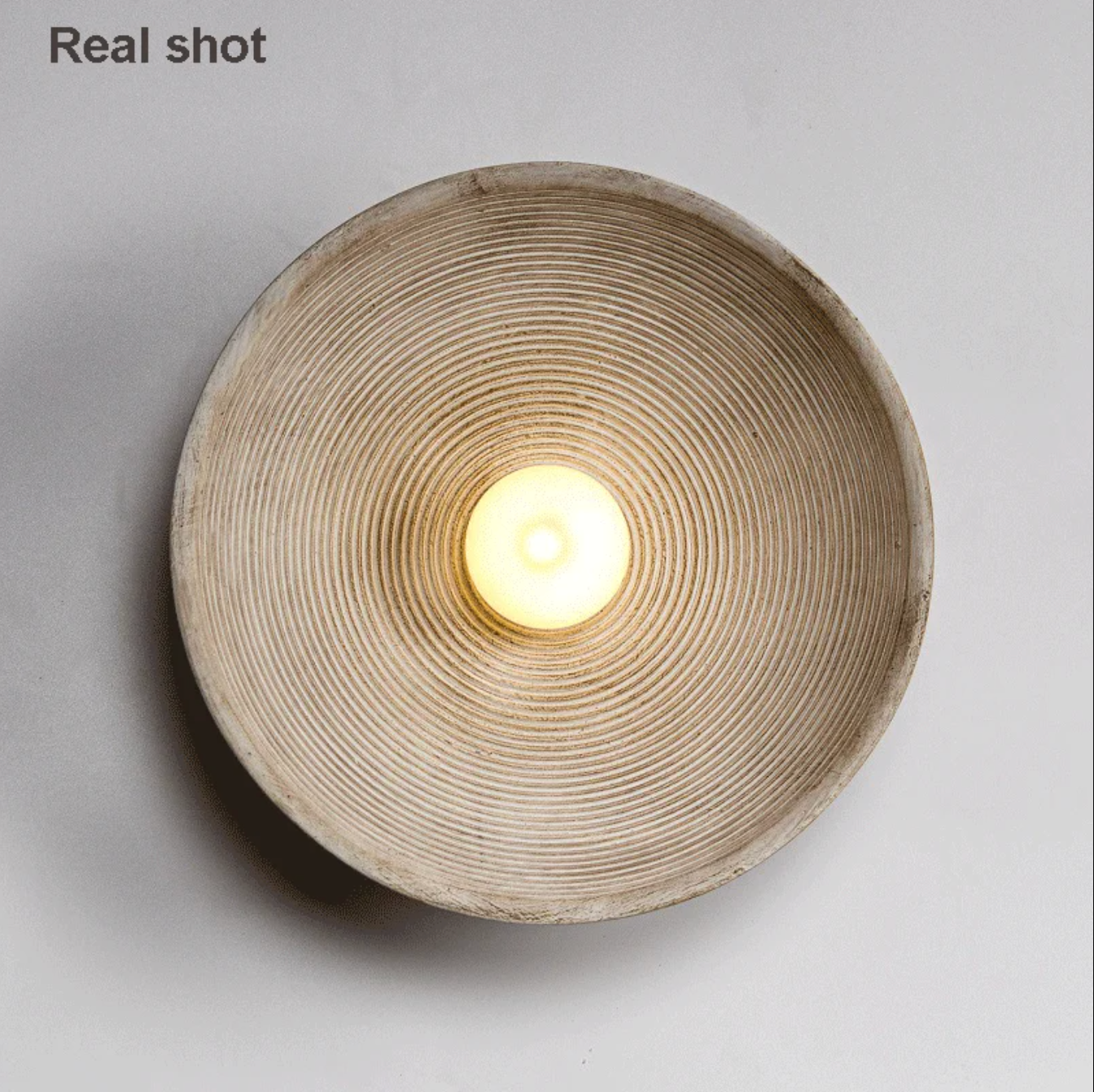 Indoor Ripple Round Wall Light for Bedroom, Living Room & Dining Room