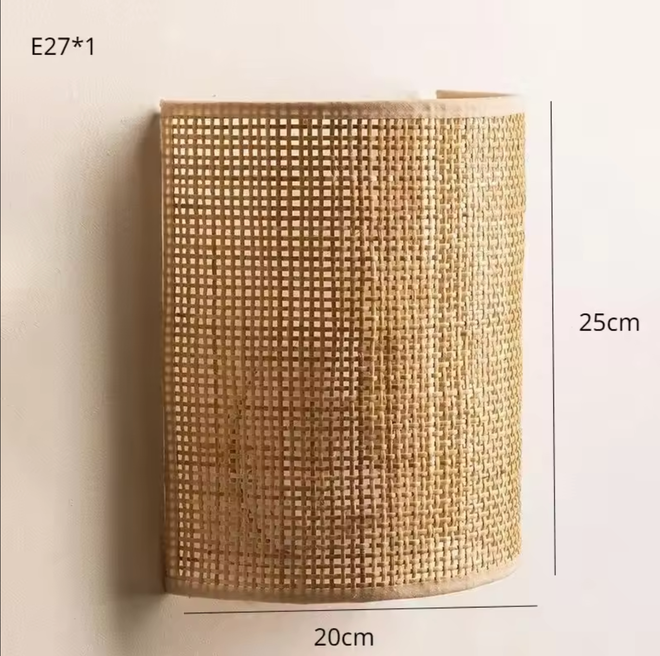 Rattan Wall Lamp Bamboo Woven Bedside Wall Sconce Lighting Fixture