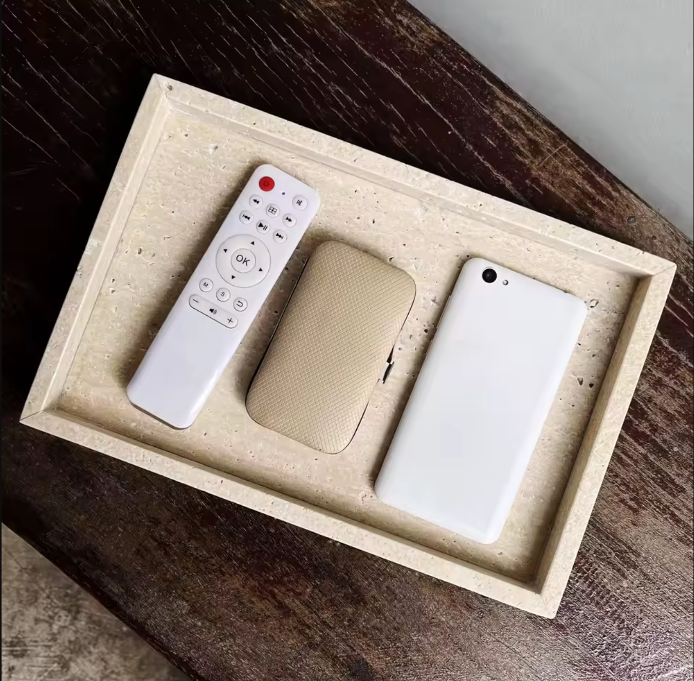 Natural Marble Tray Rectangle Stone Vanity Tray