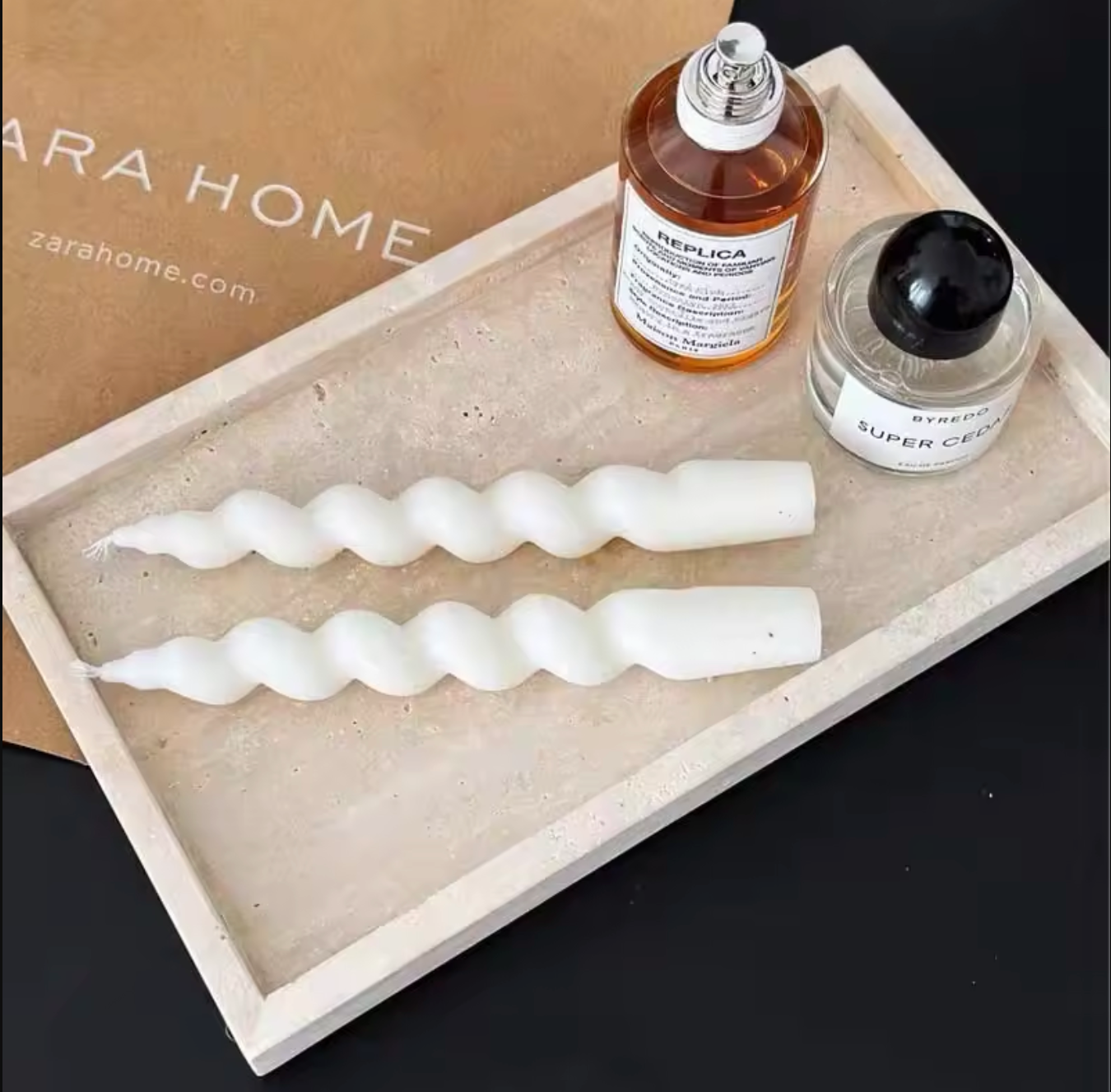 Natural Marble Tray Rectangle Stone Vanity Tray