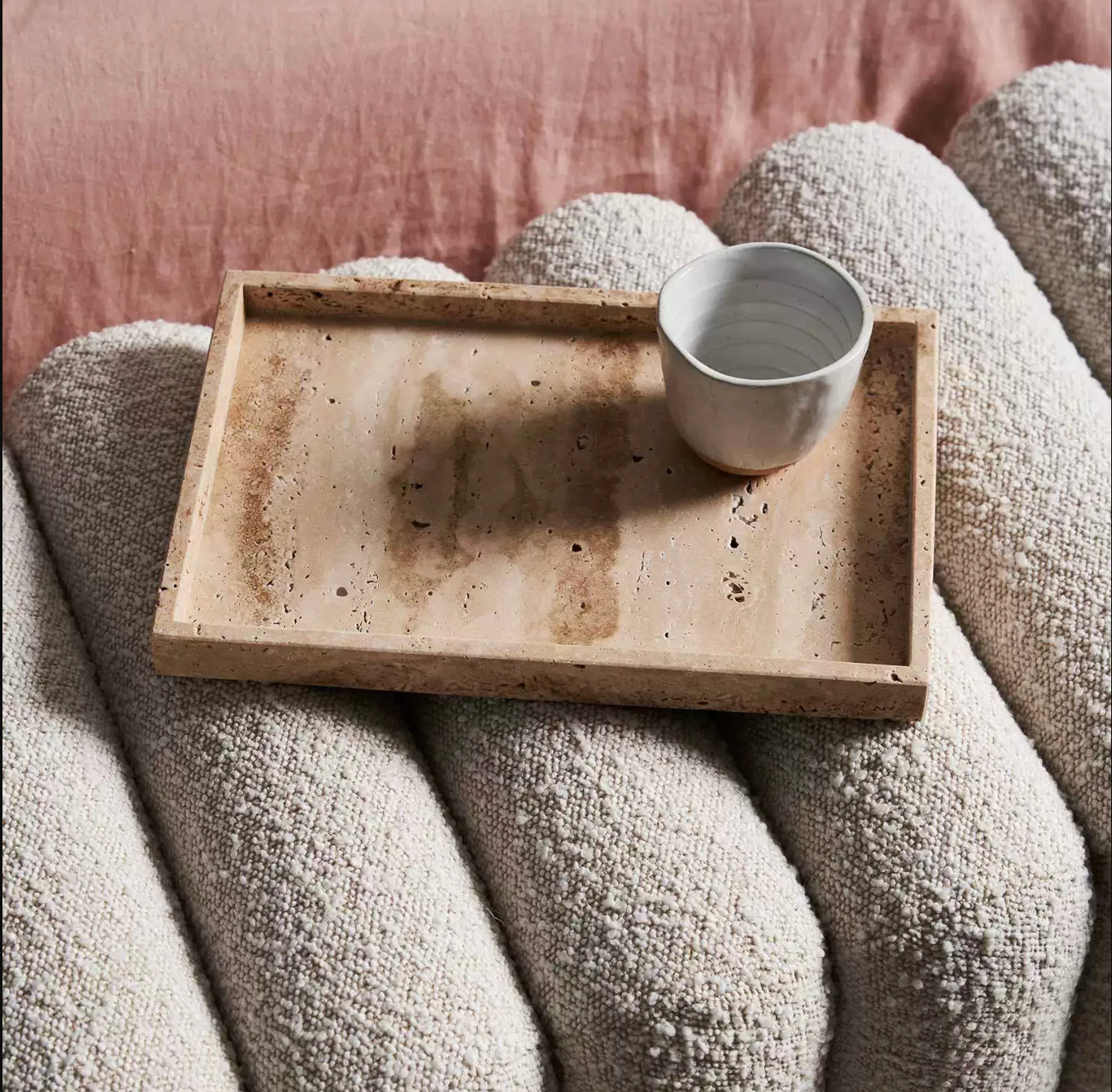 Natural Marble Tray Rectangle Stone Vanity Tray