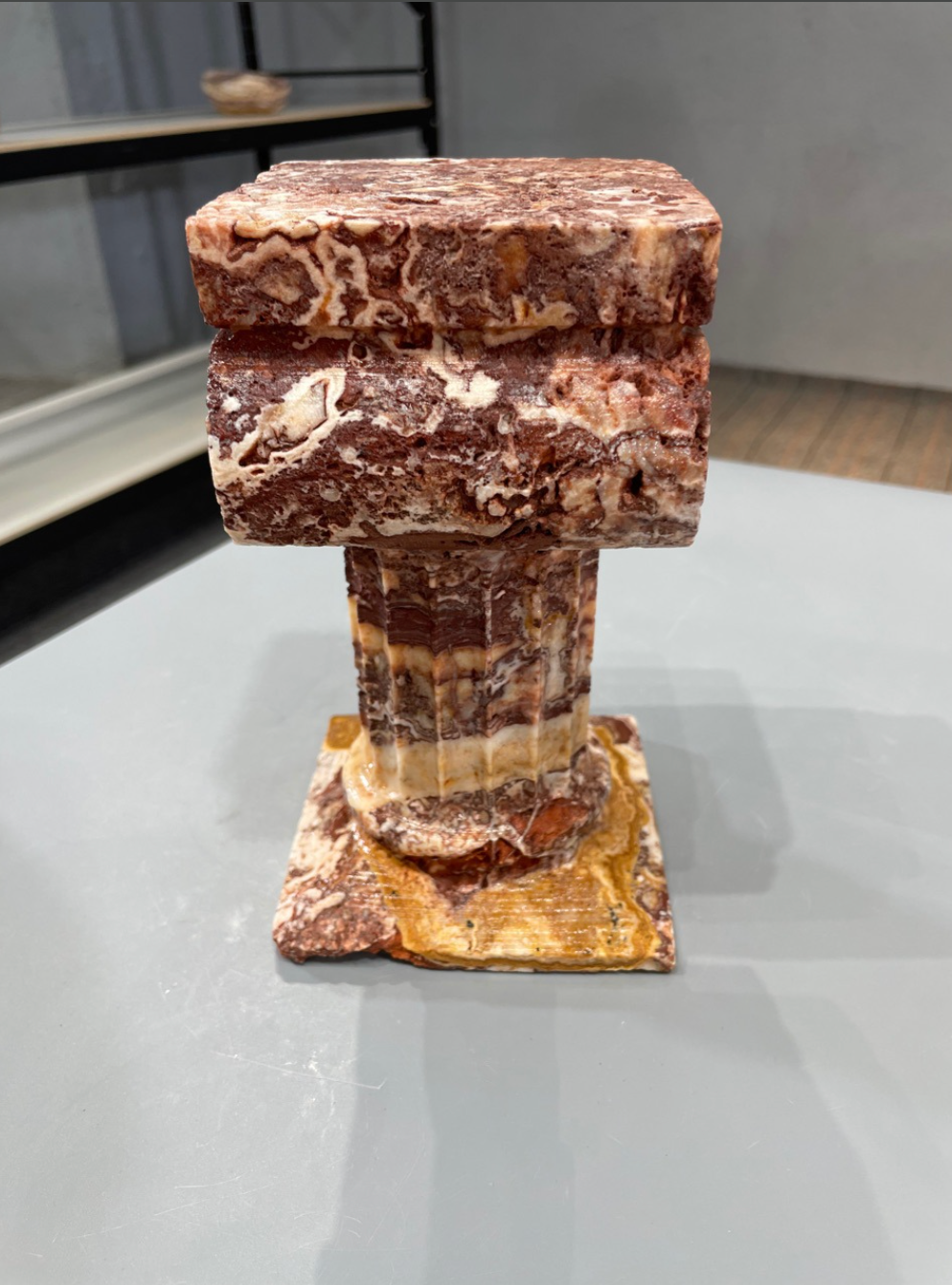 Natural Marble Roman Column Candlestick Holder Pedestal