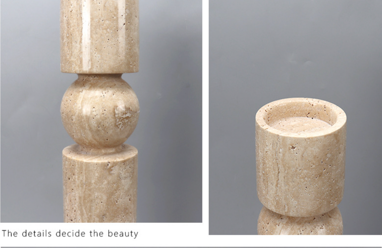 Natural Marble Candlestick Holder Stand