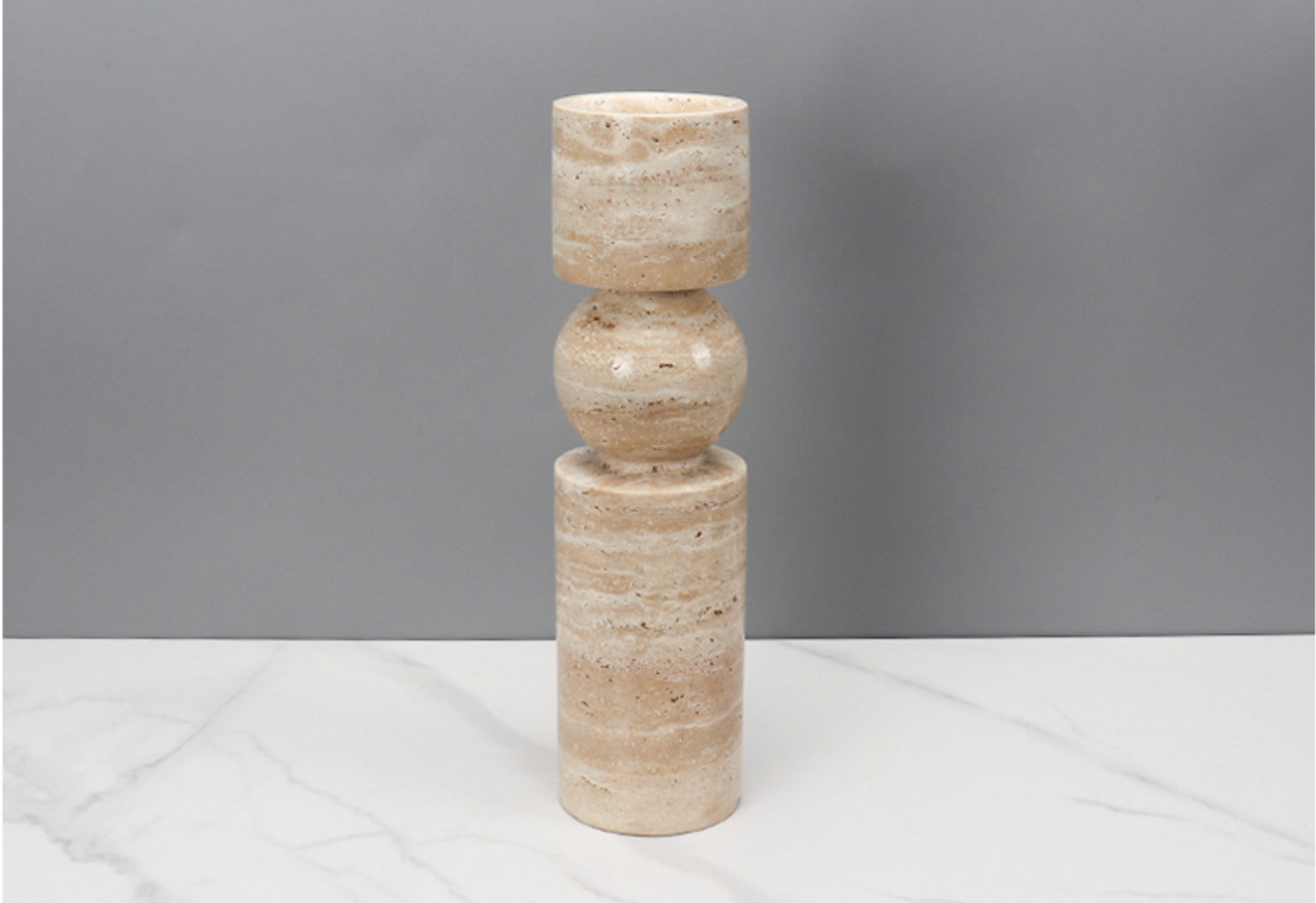 Natural Marble Candlestick Holder Stand