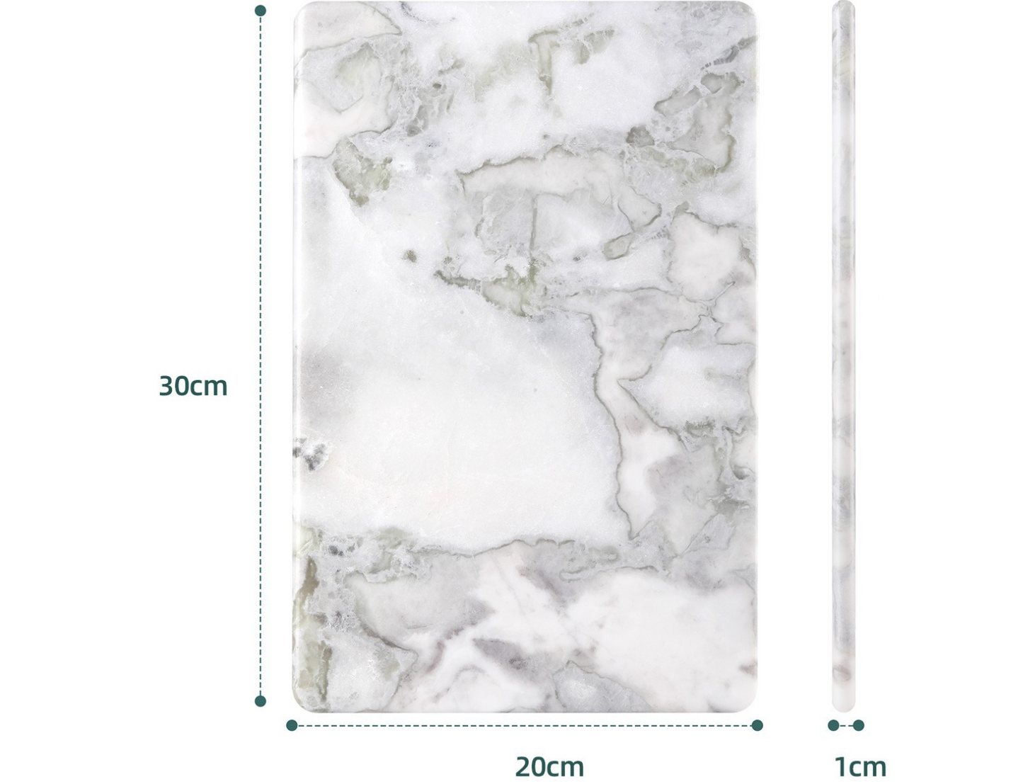 White Jade Marble Tray Flat Plate Aromatherapy Decoration