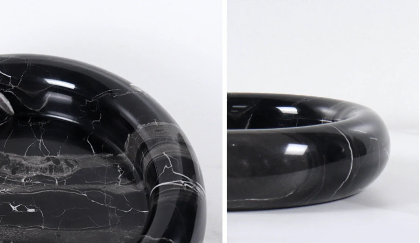 European Marble Round Tray Fruit Plate