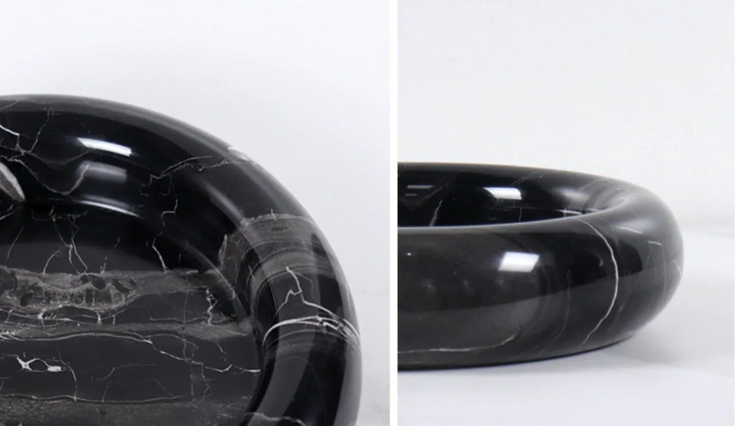 European Marble Round Tray Fruit Plate