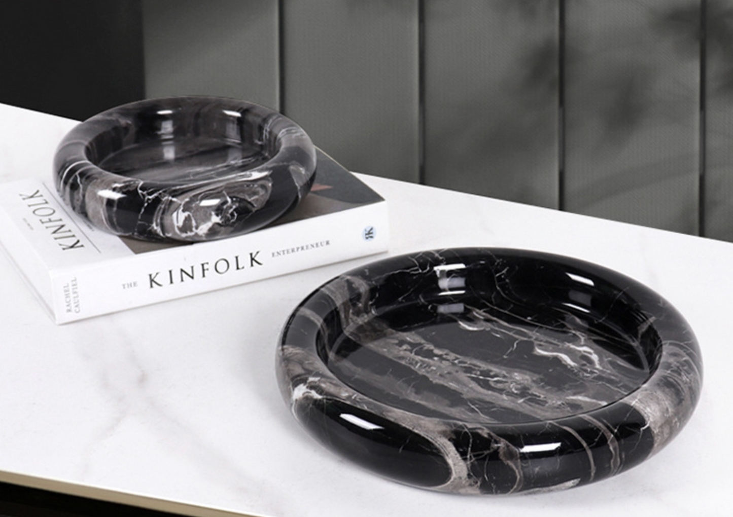 European Marble Round Tray Fruit Plate