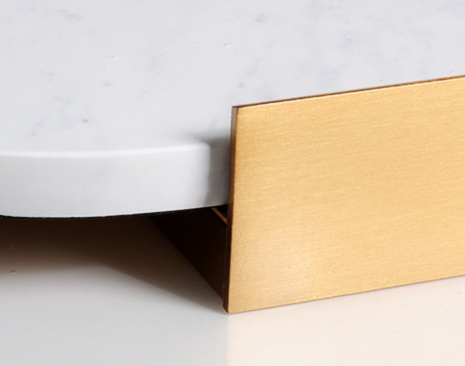Marble Coffee Table Tray with Gold Rim Round & Oval Vanity Tray