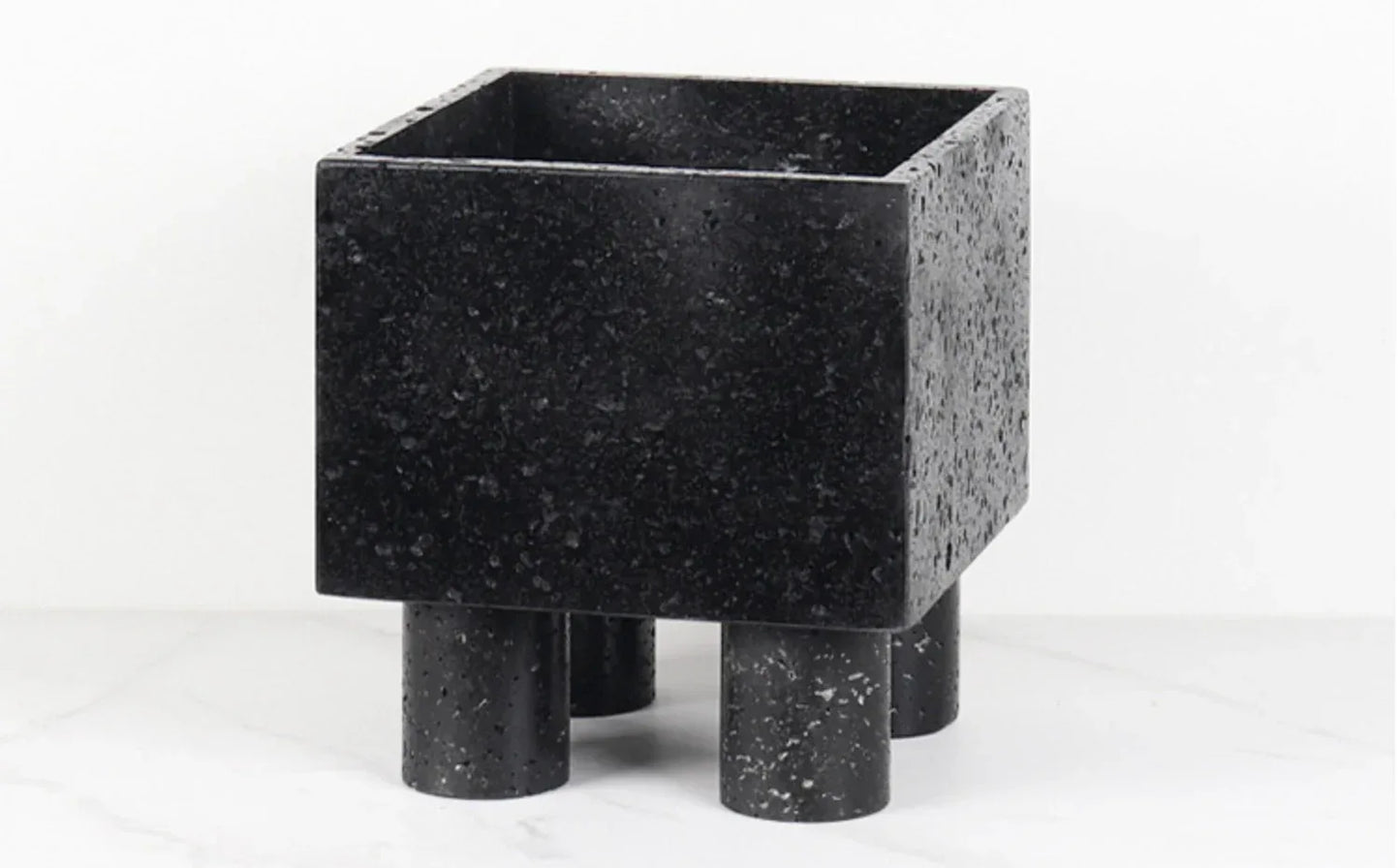 Luxury Natural Marble Flower Pot with Legs - Boho Living Room