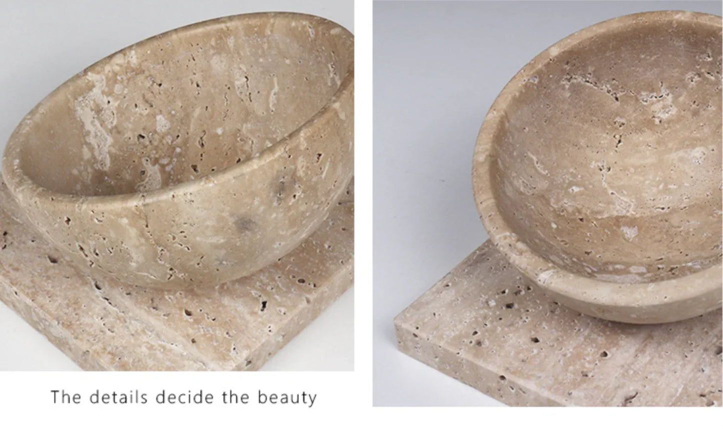 European Natural Marble Flower Pot Succulent Planter with Base