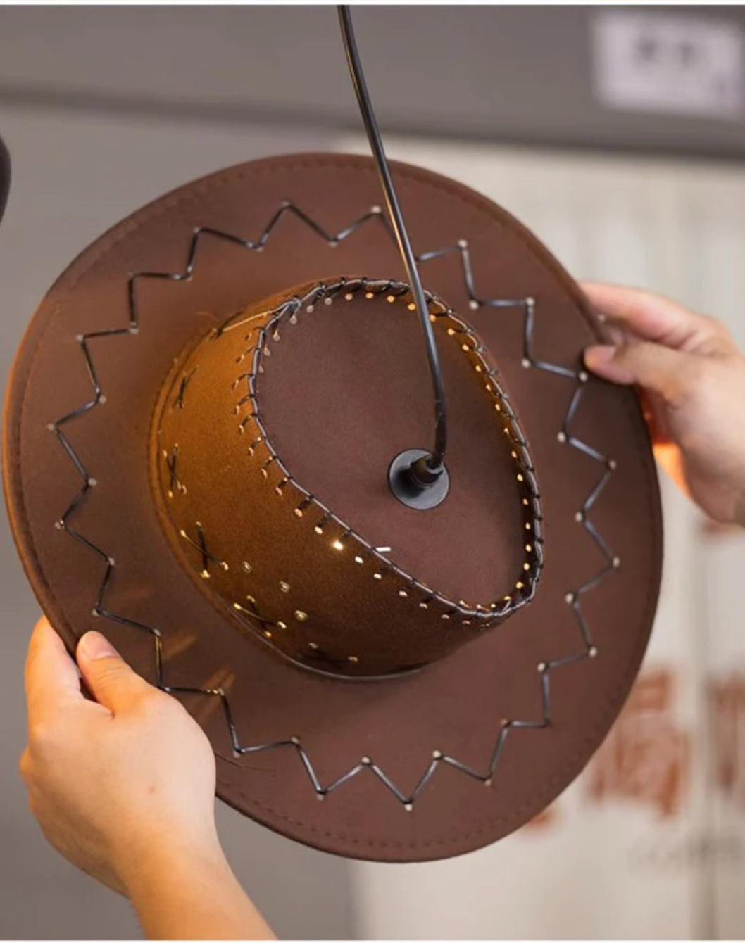 Creative Cowboy Hat Pendant Lamp Ceiling Chandelier