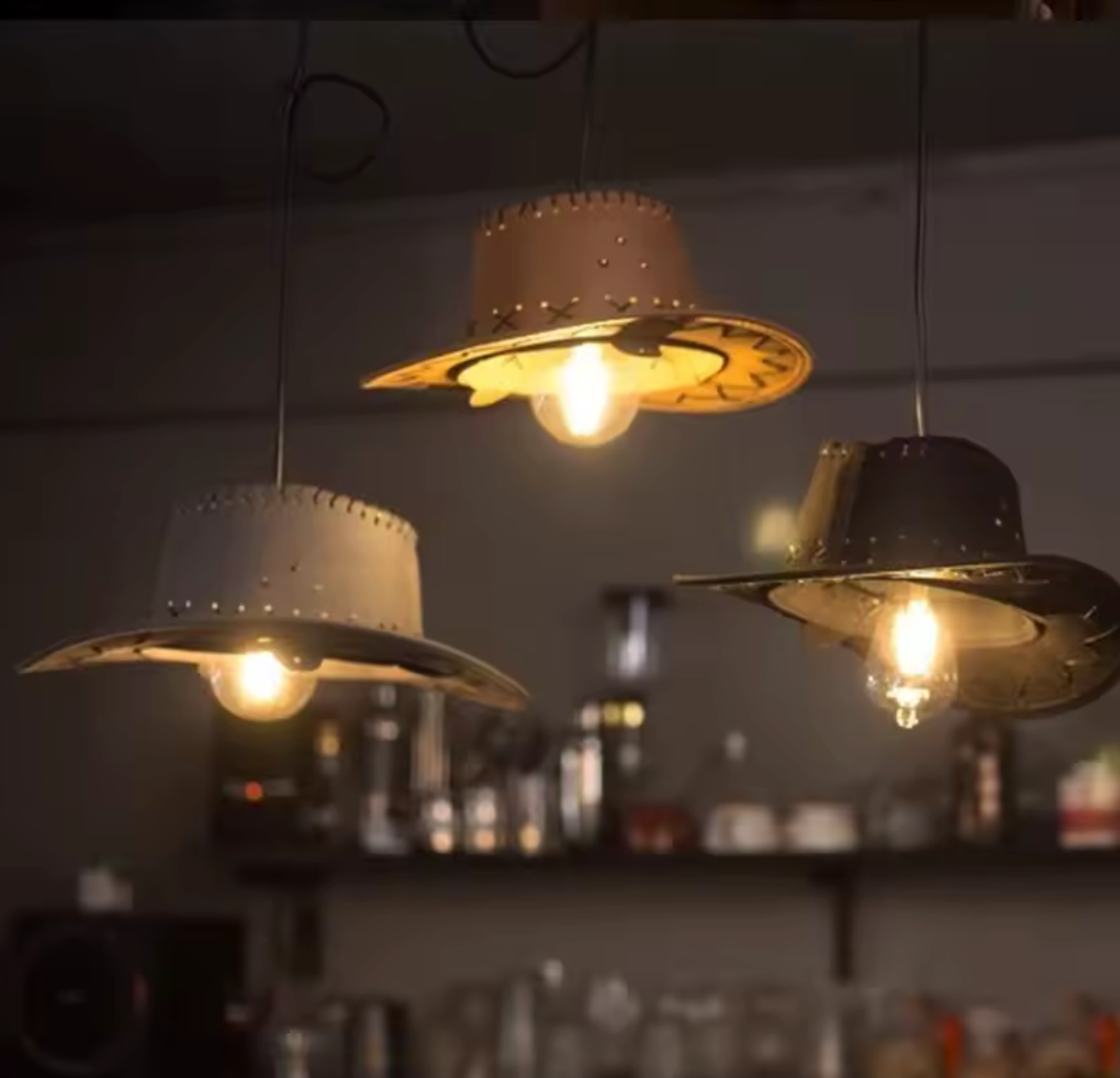 Creative Cowboy Hat Pendant Lamp Ceiling Chandelier