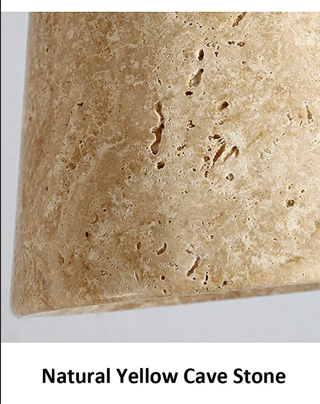 Wabi Sabi Natural Stone Wall Lamp with Wood Accent Bedside Sconce Light Fixture