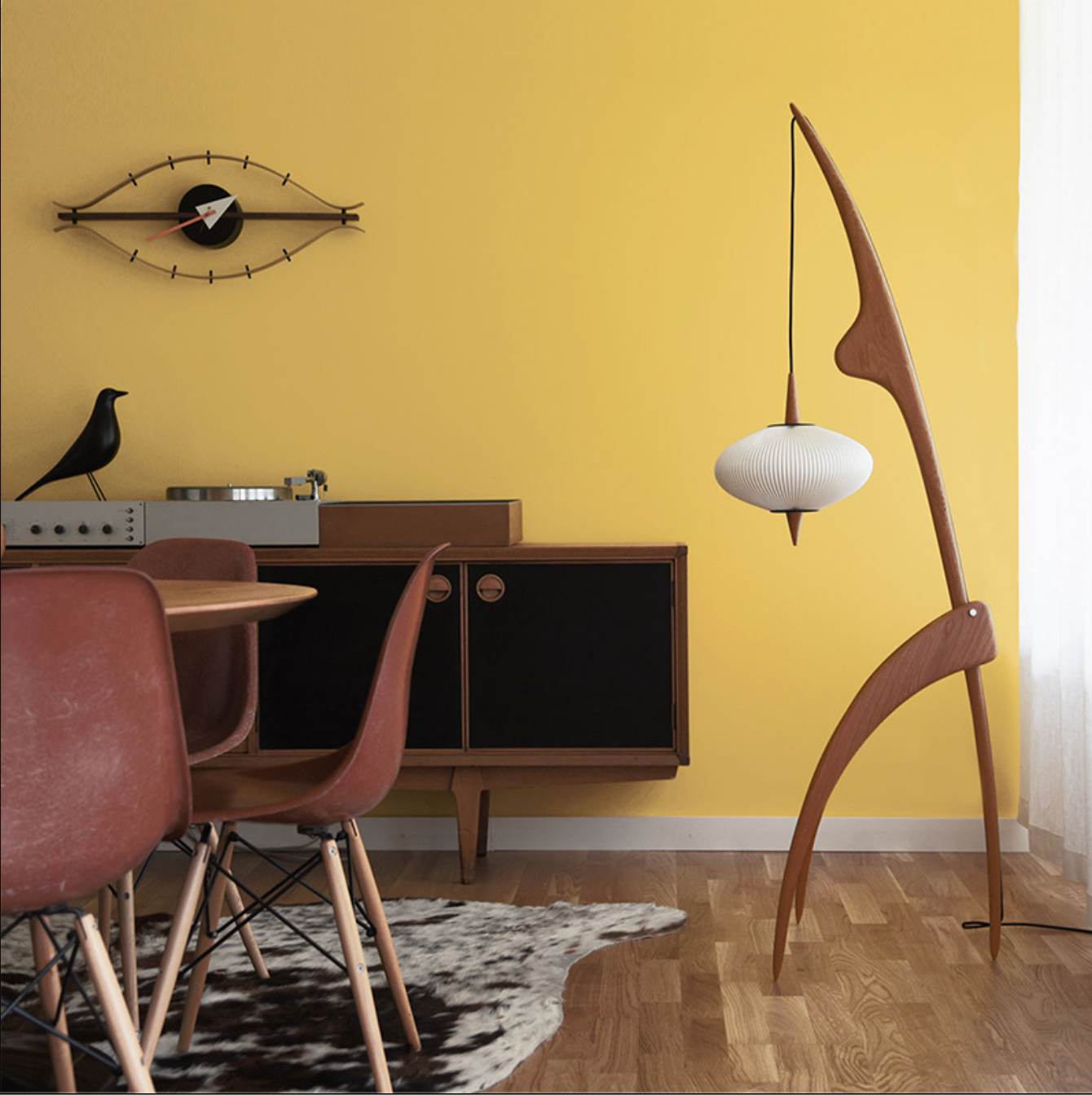 Handmade Bamboo Floor Lamp Tripod Lighting for Living Room