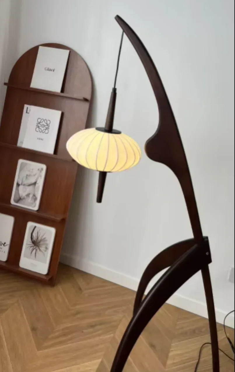 Handmade Bamboo Floor Lamp Tripod Lighting for Living Room